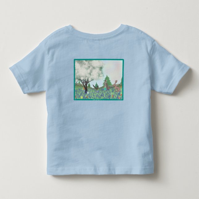 Camiseta De Bebé Pascua abajo en Texas - Azul (Reverso)