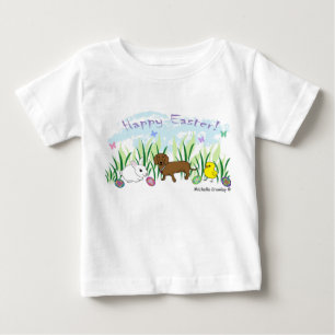 Camiseta De Bebé Pascua de dachshund
