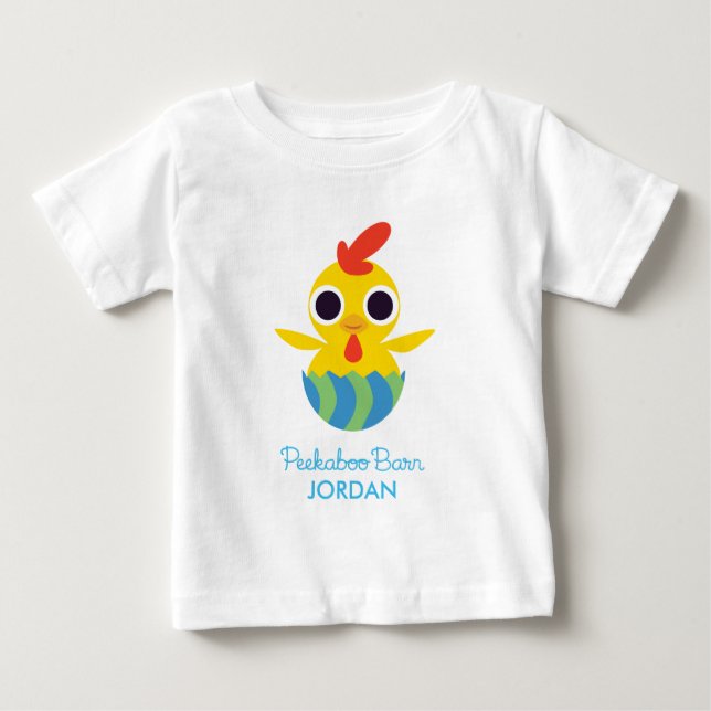 Camiseta De Bebé Pascua de Peekaboo Barn | Bandido de la polluela 2 (Anverso)