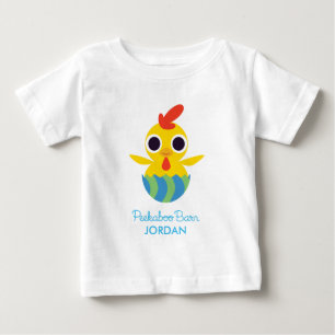 Camiseta De Bebé Pascua de Peekaboo Barn   Bandido de la polluela 2