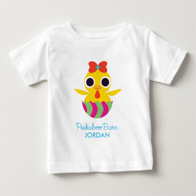 Camiseta De Bebé Pascua de Peekaboo Barn | Bayla Chick 2 (Anverso)