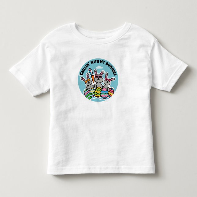 Camiseta De Bebé Pascua divertida relajándome con mis conejos (Anverso)