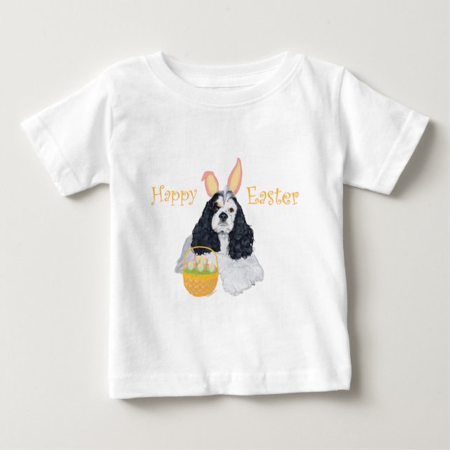 Camiseta De Bebé Pascua española de Cocker norteamericano (Anverso)