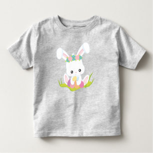 Camiseta De Bebé Pascua, Huevos de Pascua, Conejo Cuto, Conejo Blan