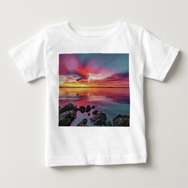 Camiseta De Bebé "Pasear por las olas: Ocean Vibes Tee" (Anverso)