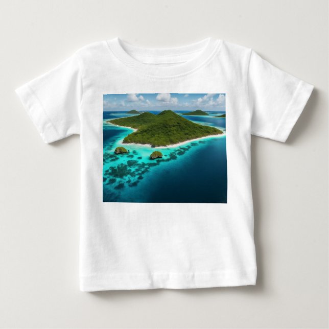 Camiseta De Bebé "Pasear por las olas: Ocean Vibes Tee" (Anverso)