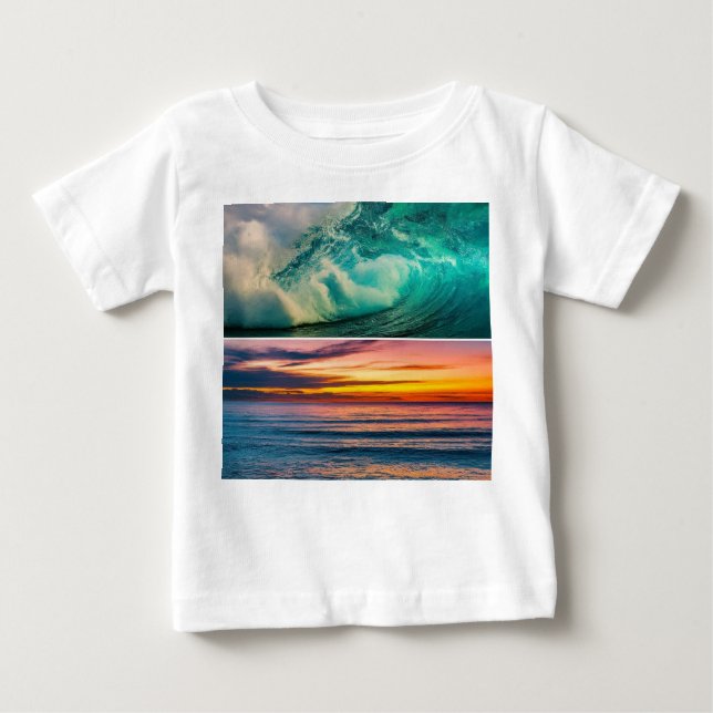 Camiseta De Bebé "Pasear por las olas: Ocean Vibes Tee" (Anverso)