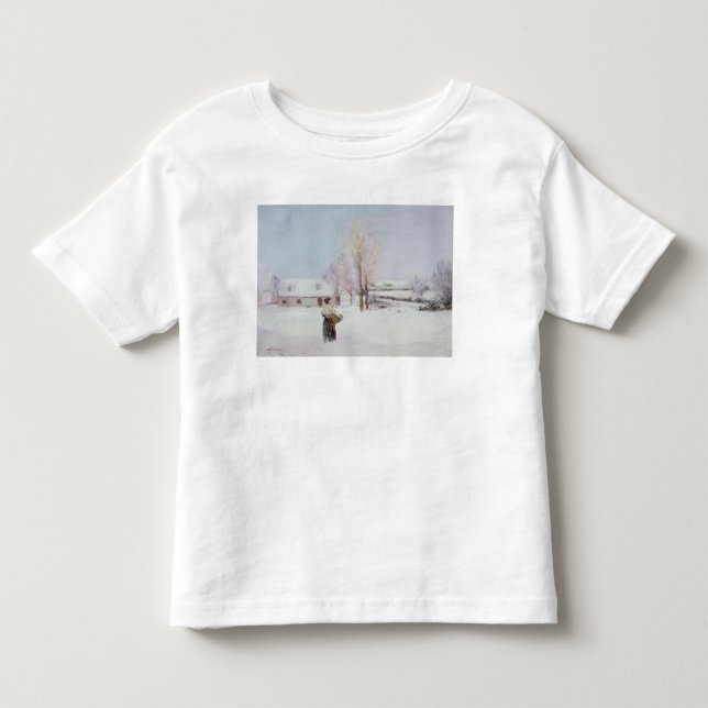 Camiseta De Bebé Paseo a través de la nieve (Anverso)