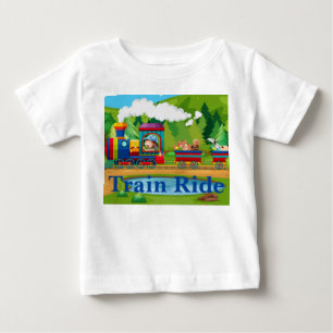 Camiseta De Bebé Paseo en tren al estilo personalizado en el Parque