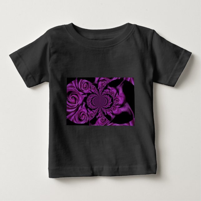 Camiseta De Bebé Pasión morada: Rosas del romance real (Anverso)