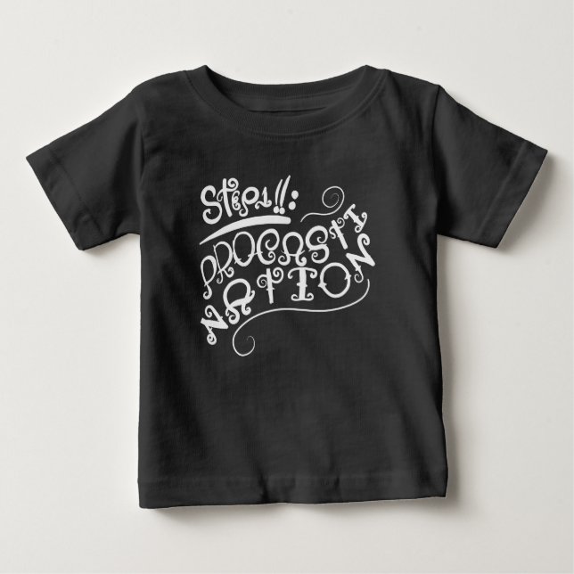 Camiseta De Bebé Paso 1: Procrastinación (Anverso)