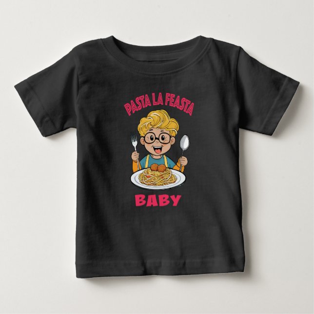 Camiseta De Bebé Pasta La Feasta Baby (Anverso)
