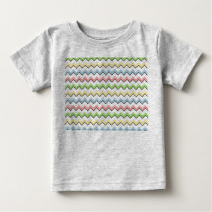 Camiseta De Bebé Pastel Chevron-Drop Shadow por Shirley Taylor