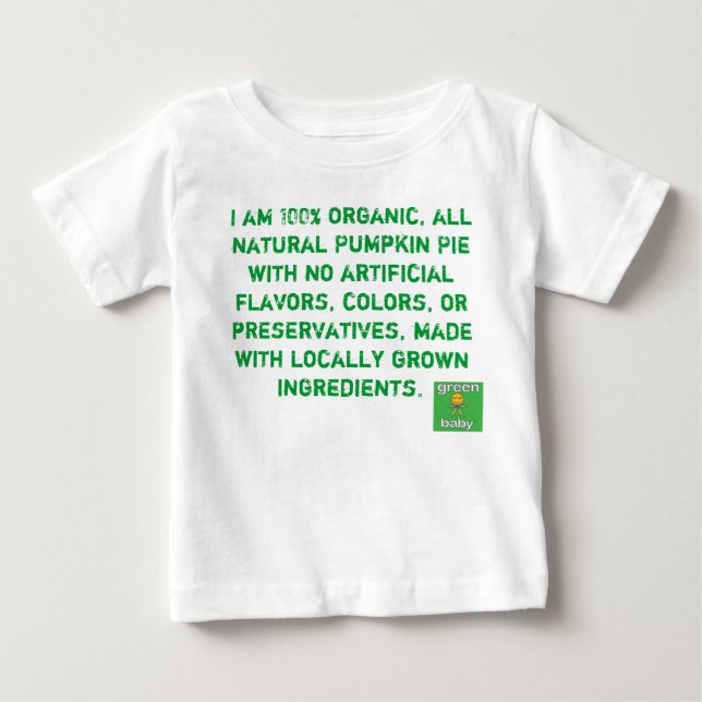 Camiseta De Bebé Pastel de calabaza orgánico (Anverso)
