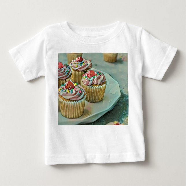 Camiseta De Bebé Pastel de helado (Anverso)