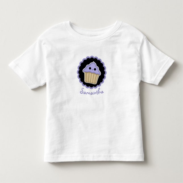 Camiseta De Bebé Pastel de Kawaii púrpura, camisas pequeñas (Anverso)