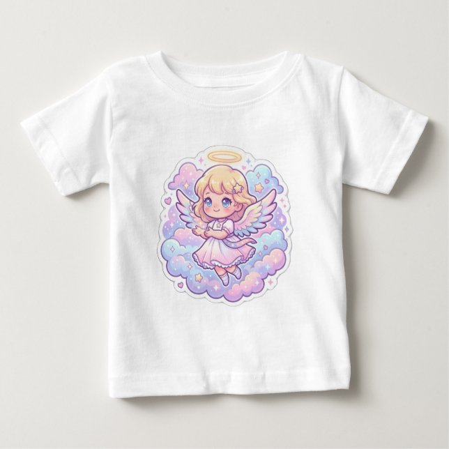 Camiseta de bebé pastel de niña Chibi ángel lindo (Anverso)