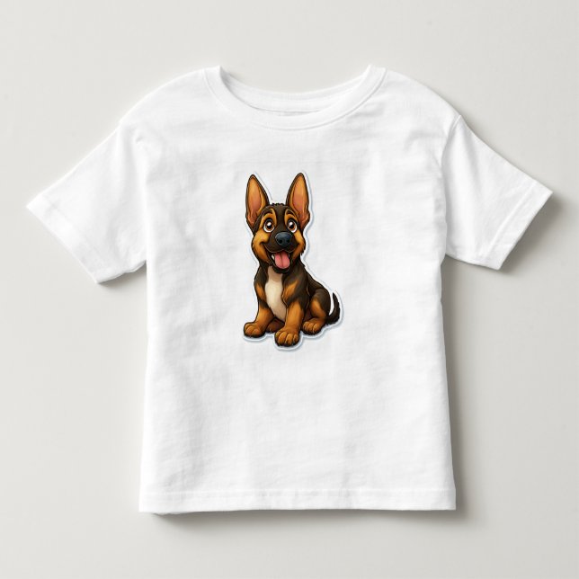 Camiseta De Bebé Pastel de Shepard alemán (Anverso)