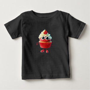 Camiseta De Bebé Pastel de tarta corbata: dulce y sonriente