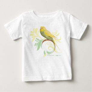 Camiseta De Bebé Pastel Green Parakeet