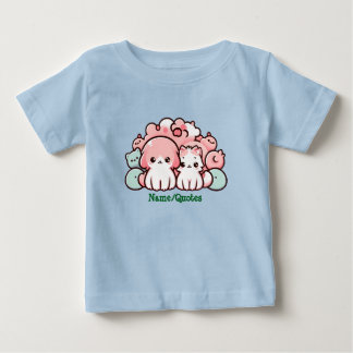 Camiseta De Bebé Pastel Kawaii Pets Illustration Cute Animals
