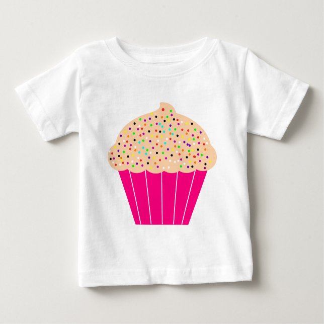 Camiseta De Bebé Pastel rosa con espolvorines (Anverso)