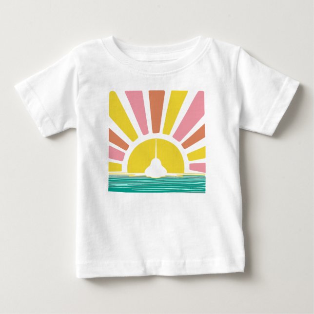 Camiseta De Bebé Pastel T-38 Sunset (Anverso)