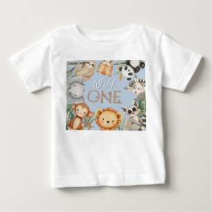 Camiseta De Bebé Pastel Tropical Salvaje Una Selva Animales Safari