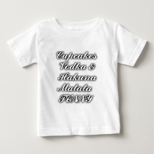 Camiseta De Bebé Pasteles Vodka Hakuna Matata FUNNY (Anverso)