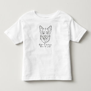Camiseta De Bebé Pastor Alemán, Construido para Proteger, Nacido pa