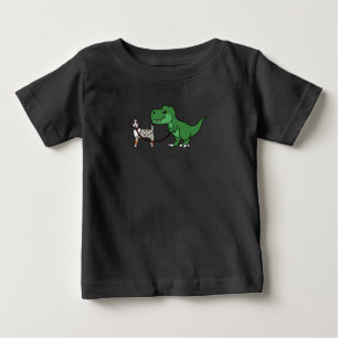 Camiseta De Bebé Pastor australiano de dinosaurios T-Rex