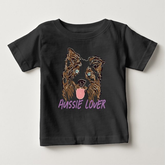 Camiseta De Bebé Pastor australiano Lover (Anverso)