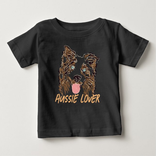 Camiseta De Bebé Pastor australiano Lover (Anverso)