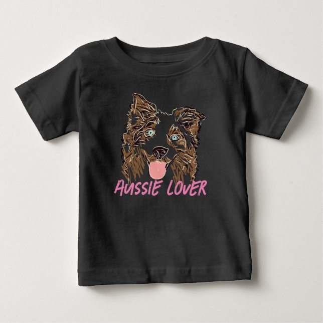 Camiseta De Bebé Pastor australiano Lover (Anverso)