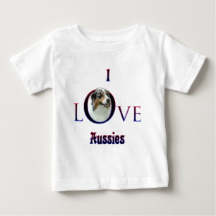 Camiseta De Bebé Pastor australiano que amo