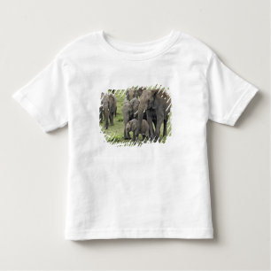 Camiseta De Bebé Pastor de elefantes africanos, Loxodonta africana,