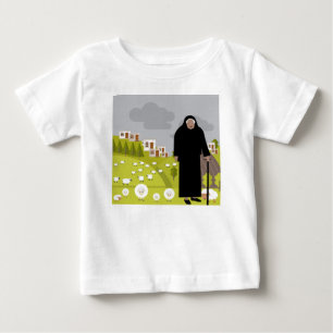 Camiseta De Bebé Pastor y rebaño de ovejas