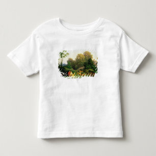 Camiseta De Bebé Pastor y Shepherdess en un paisaje alemán