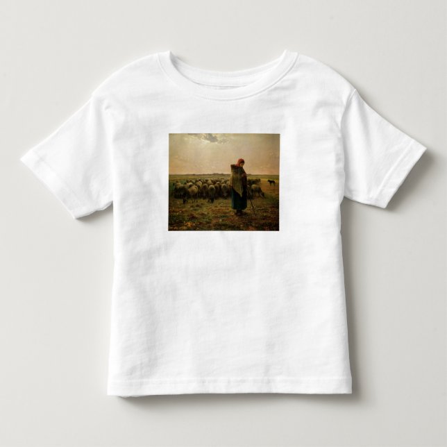 Camiseta De Bebé Pastora con su rebaño, 1863 (Anverso)