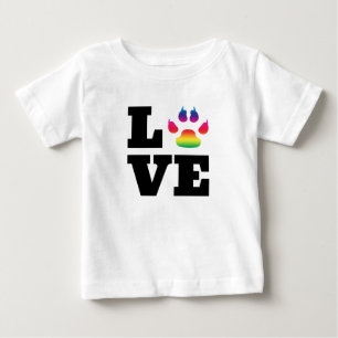 Camiseta De Bebé Pata de arcoíris