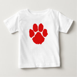 Camiseta De Bebé Pata Roja