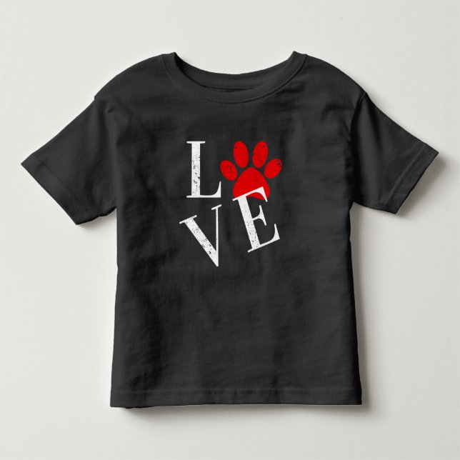 CAMISETA DE BEBÉ PATAS DE PERRO AMOR MODERNO   (Anverso)