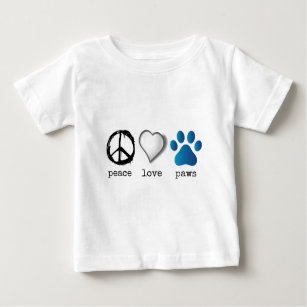 Camiseta De Bebé Patas retras del amor de la paz