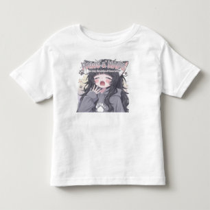 Camiseta De Bebé Patas y Sueñecitos Linda chica anime bostezando y