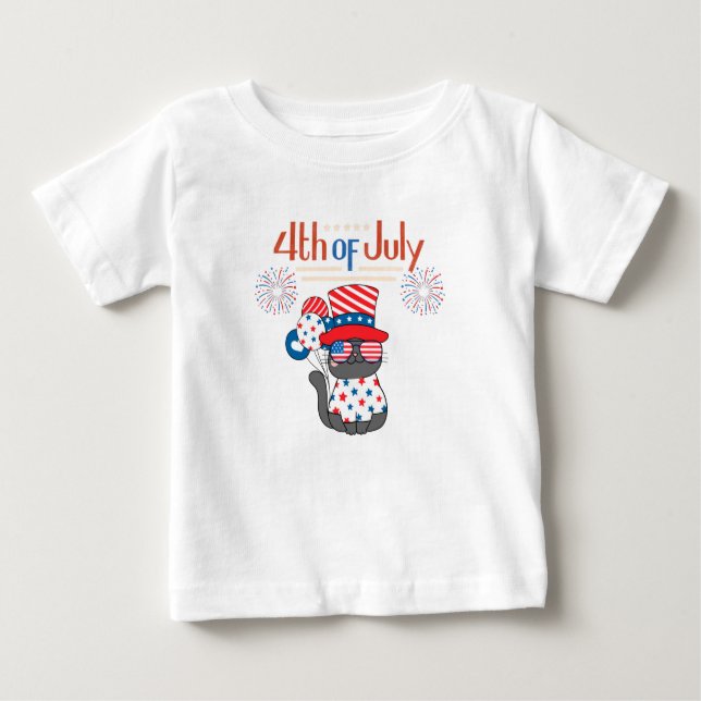 Camiseta De Bebé Patata patriótica 4 de julio (Anverso)