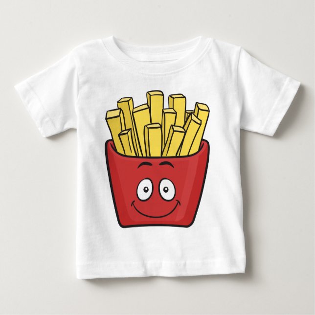 Camiseta De Bebé Patatas fritas de la emoji (Anverso)