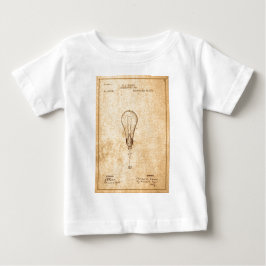 Camiseta De Bebé Patente De Bombilla Edison