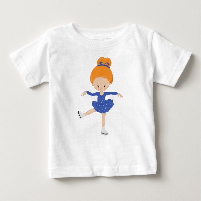 Camiseta De Bebé Patinaje artístico, Chica de patinaje sobre hielo, (Anverso)