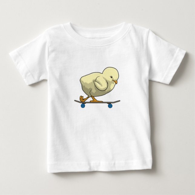 Camiseta De Bebé Patinaje con patineta (Anverso)