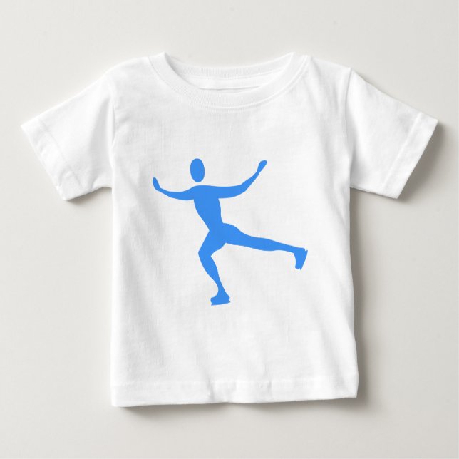 Camiseta De Bebé Patinaje sobre hielo - Azul bebé (Anverso)